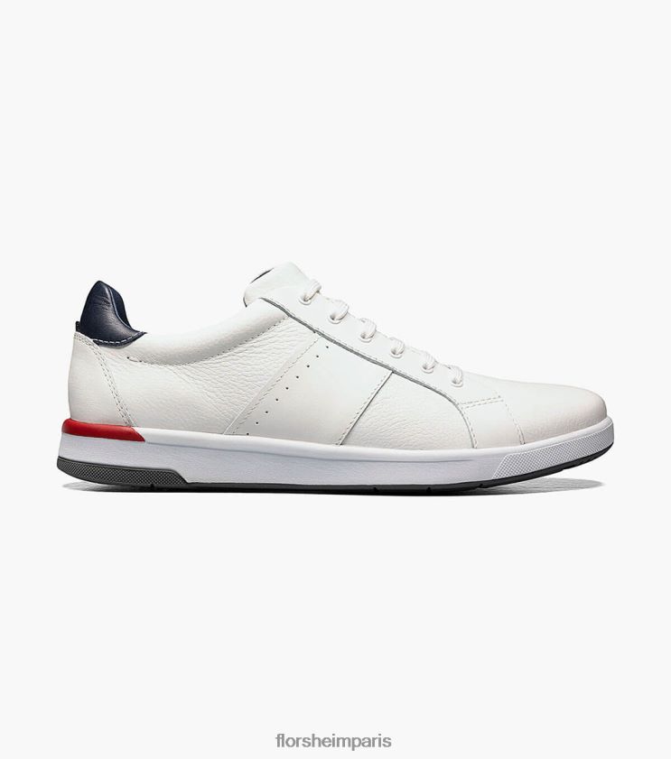 baskets croisées en dentelle aux orteils Florsheim Hommes TBZJJL333 chaussure blanc