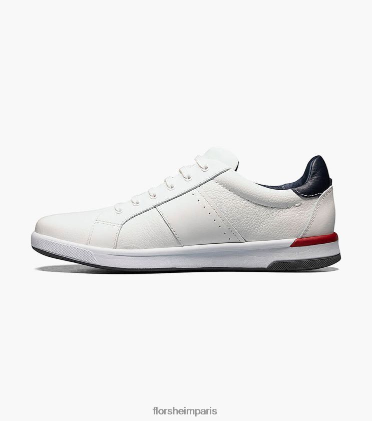 baskets croisées en dentelle aux orteils Florsheim Hommes TBZJJL333 chaussure blanc