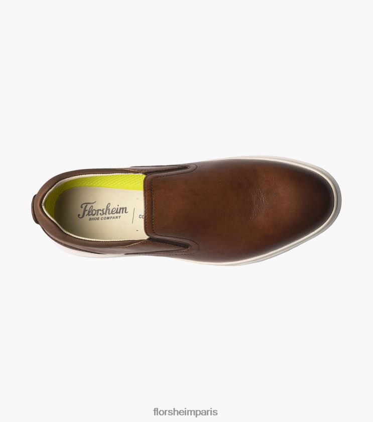 baskets à enfiler à bout uni premier Florsheim Hommes TBZJJL302 chaussure Cognac