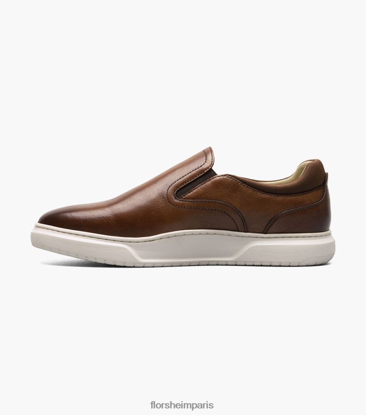 baskets à enfiler à bout uni premier Florsheim Hommes TBZJJL302 chaussure Cognac