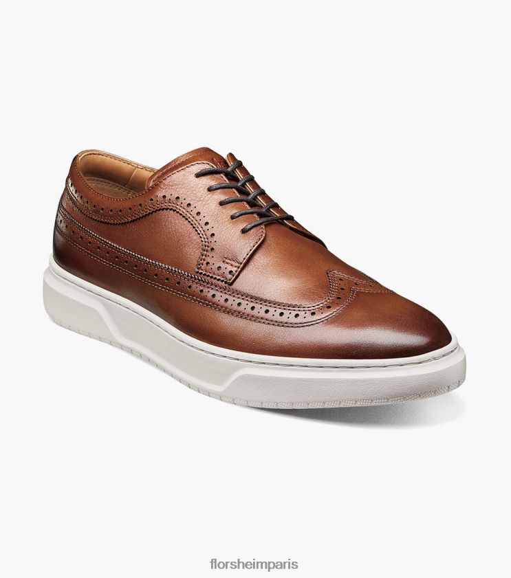 baskets à lacets à bout d'aile premier Florsheim Hommes TBZJJL107 chaussure Cognac