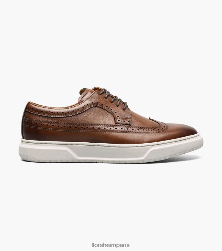 baskets à lacets à bout d'aile premier Florsheim Hommes TBZJJL107 chaussure Cognac