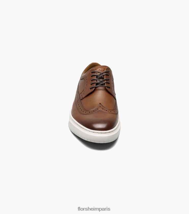 baskets à lacets à bout d'aile premier Florsheim Hommes TBZJJL107 chaussure Cognac