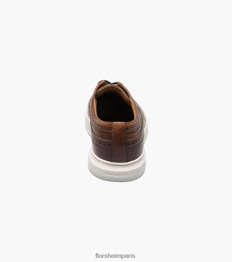 baskets à lacets à bout d'aile premier Florsheim Hommes TBZJJL107 chaussure Cognac