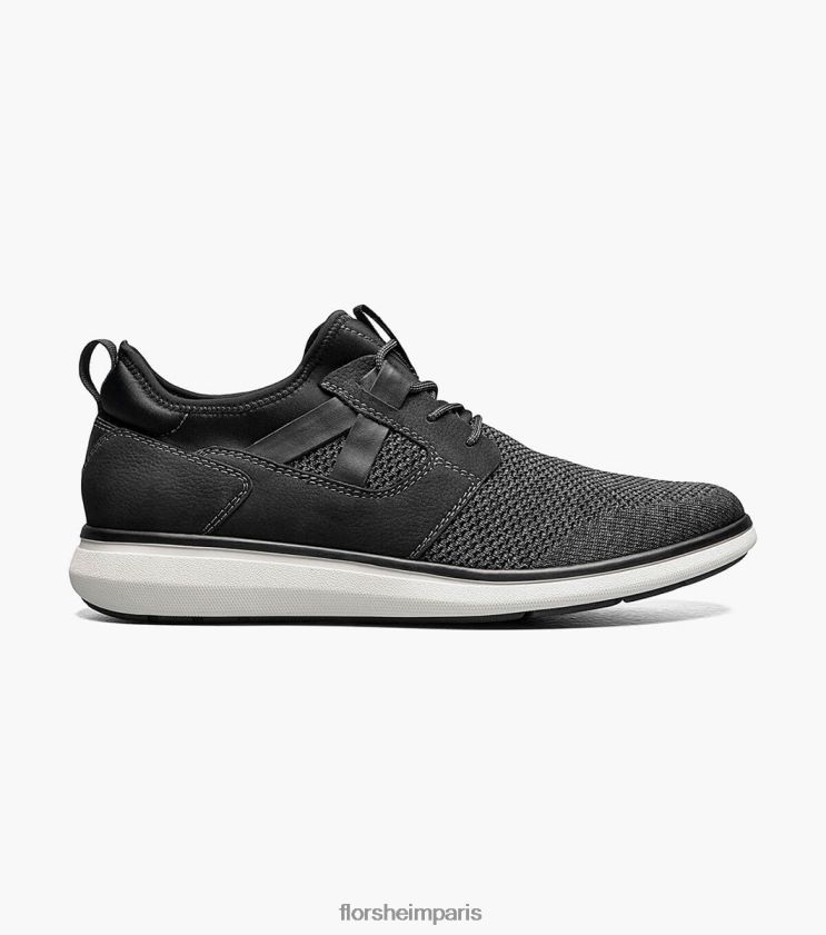 baskets à lacets à bout uni en maille venture Florsheim Hommes TBZJJL351 chaussure noir