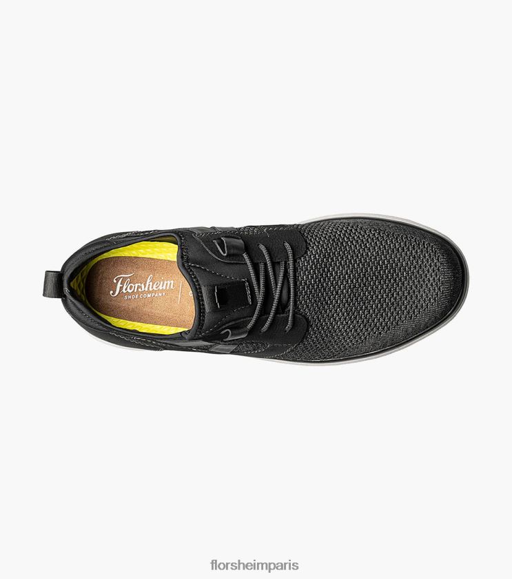 baskets à lacets à bout uni en maille venture Florsheim Hommes TBZJJL351 chaussure noir