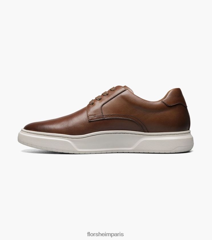 baskets à lacets à bout uni premier Florsheim Hommes TBZJJL231 chaussure Cognac