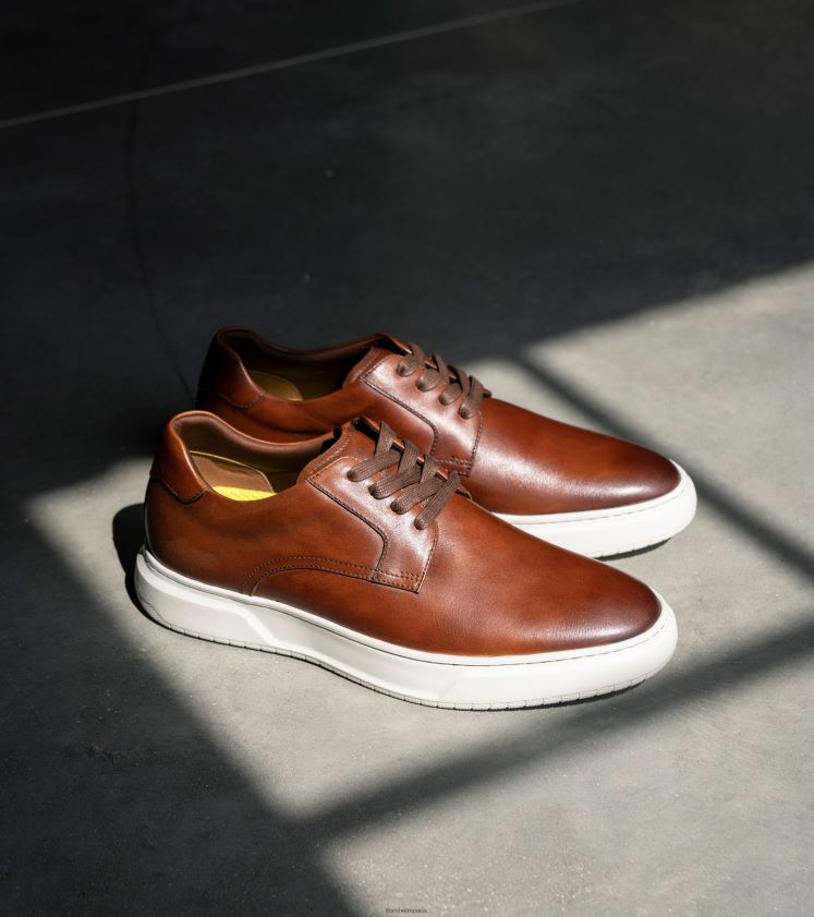 baskets à lacets à bout uni premier Florsheim Hommes TBZJJL231 chaussure Cognac