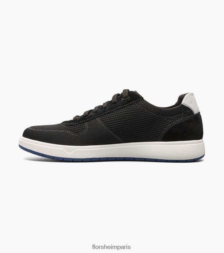 heist 1 baskets en maille à 6 œillets avec dentelle sur les orteils Florsheim Hommes TBZJJL20 chaussure noir blanc