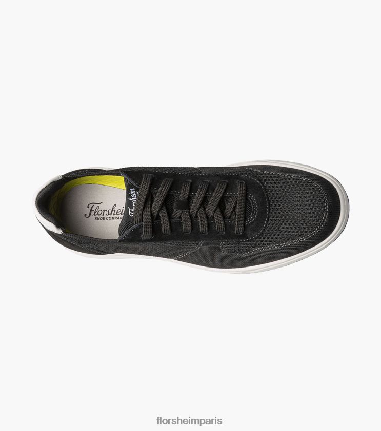 heist 1 baskets en maille à 6 œillets avec dentelle sur les orteils Florsheim Hommes TBZJJL20 chaussure noir blanc