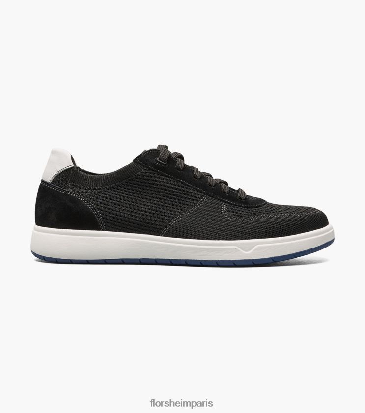heist 1 baskets en maille à 6 œillets avec dentelle sur les orteils Florsheim Hommes TBZJJL20 chaussure noir blanc