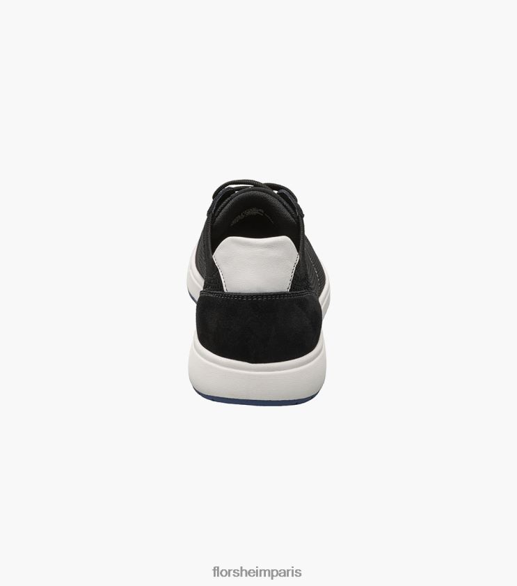 heist 1 baskets en maille à 6 œillets avec dentelle sur les orteils Florsheim Hommes TBZJJL20 chaussure noir blanc