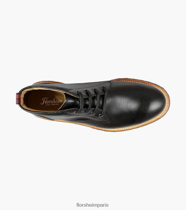 botte chukka à bout uni fonderie Florsheim Hommes TBZJJL390 chaussure noir