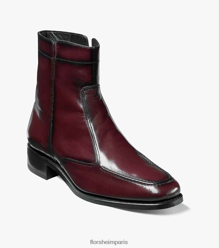 botte à glissière à bout mocassin essex Florsheim Hommes TBZJJL260 chaussure cerise noire