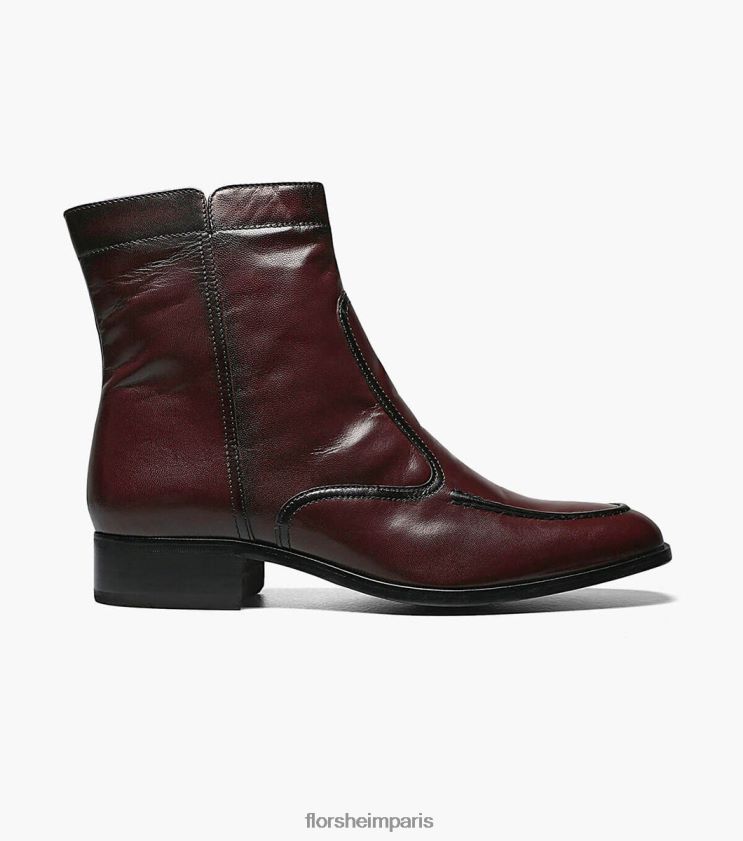 botte à glissière à bout mocassin essex Florsheim Hommes TBZJJL260 chaussure cerise noire