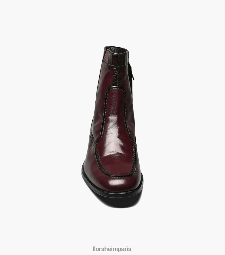 botte à glissière à bout mocassin essex Florsheim Hommes TBZJJL260 chaussure cerise noire