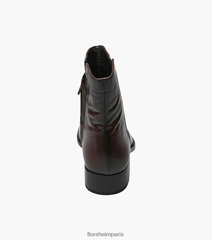 botte à glissière à bout mocassin essex Florsheim Hommes TBZJJL260 chaussure cerise noire