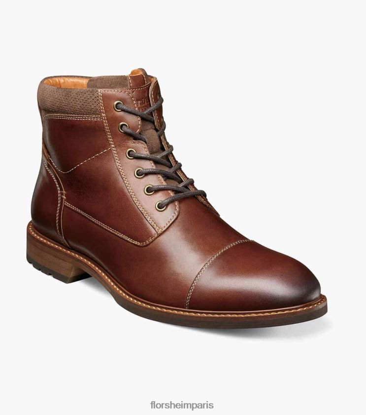 botte à lacets à bout droit lodge Florsheim Hommes TBZJJL226 chaussure châtaigne