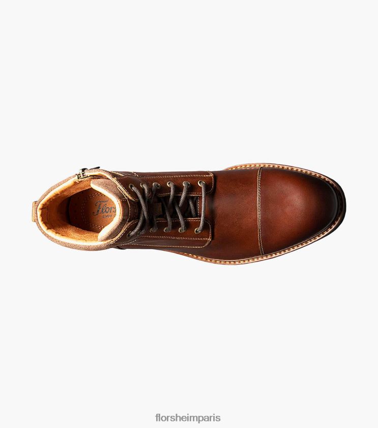botte à lacets à bout droit lodge Florsheim Hommes TBZJJL226 chaussure châtaigne