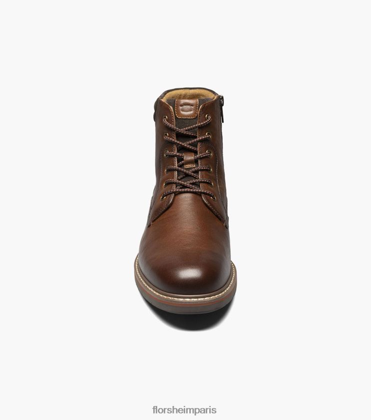 botte à lacets à bout uni norwalk Florsheim Hommes TBZJJL80 chaussure cognac dégringolé