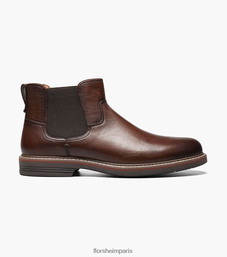 botte norwalk à bout uni Florsheim Hommes TBZJJL77 chaussure cognac dégringolé