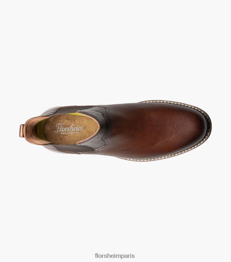 botte norwalk à bout uni Florsheim Hommes TBZJJL77 chaussure cognac dégringolé