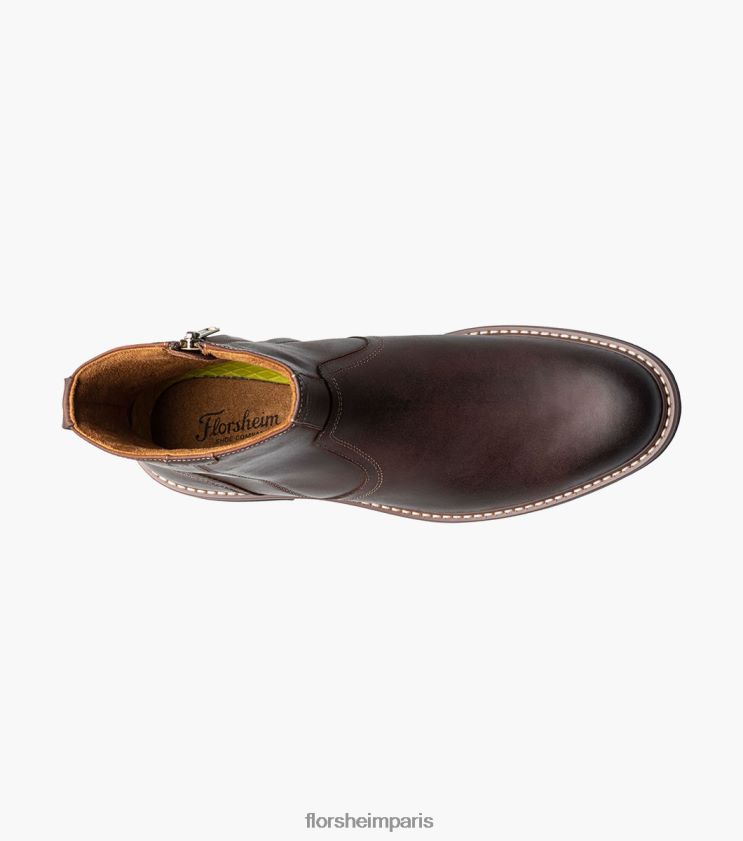 botte norwalk à bout uni et zip latéral Florsheim Hommes TBZJJL59 chaussure ch marron