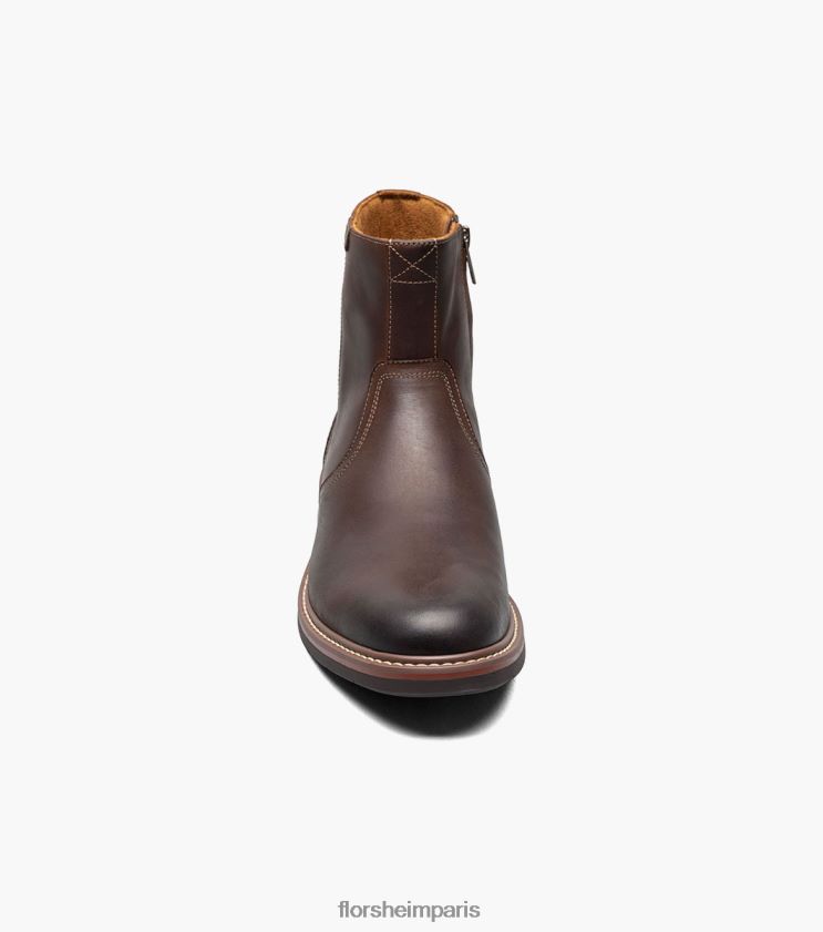 botte norwalk à bout uni et zip latéral Florsheim Hommes TBZJJL59 chaussure ch marron