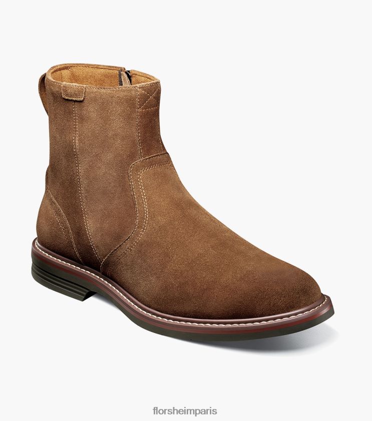 botte norwalk à bout uni et zip latéral Florsheim Hommes TBZJJL60 chaussure moka