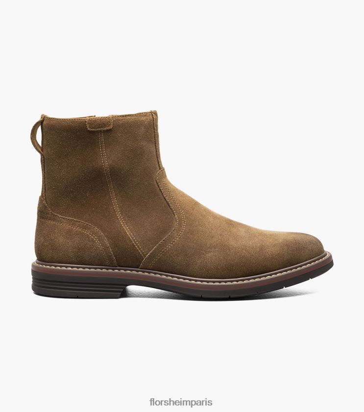 botte norwalk à bout uni et zip latéral Florsheim Hommes TBZJJL60 chaussure moka