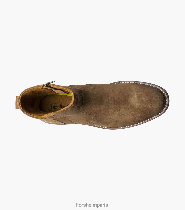 botte norwalk à bout uni et zip latéral Florsheim Hommes TBZJJL60 chaussure moka