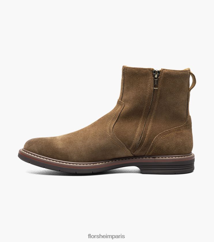 botte norwalk à bout uni et zip latéral Florsheim Hommes TBZJJL60 chaussure moka