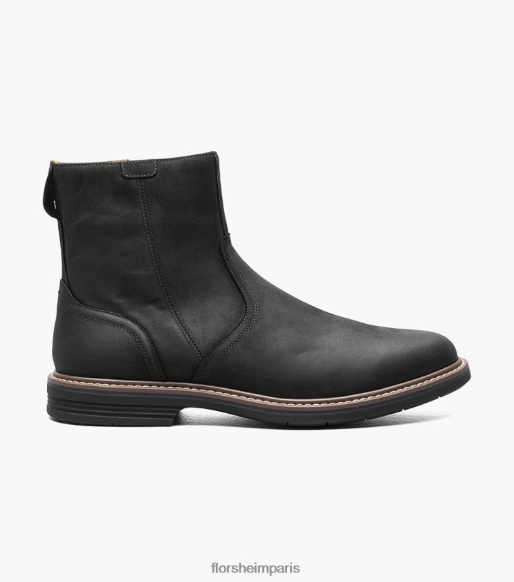 botte norwalk à bout uni et zip latéral Florsheim Hommes TBZJJL61 chaussure ch noir