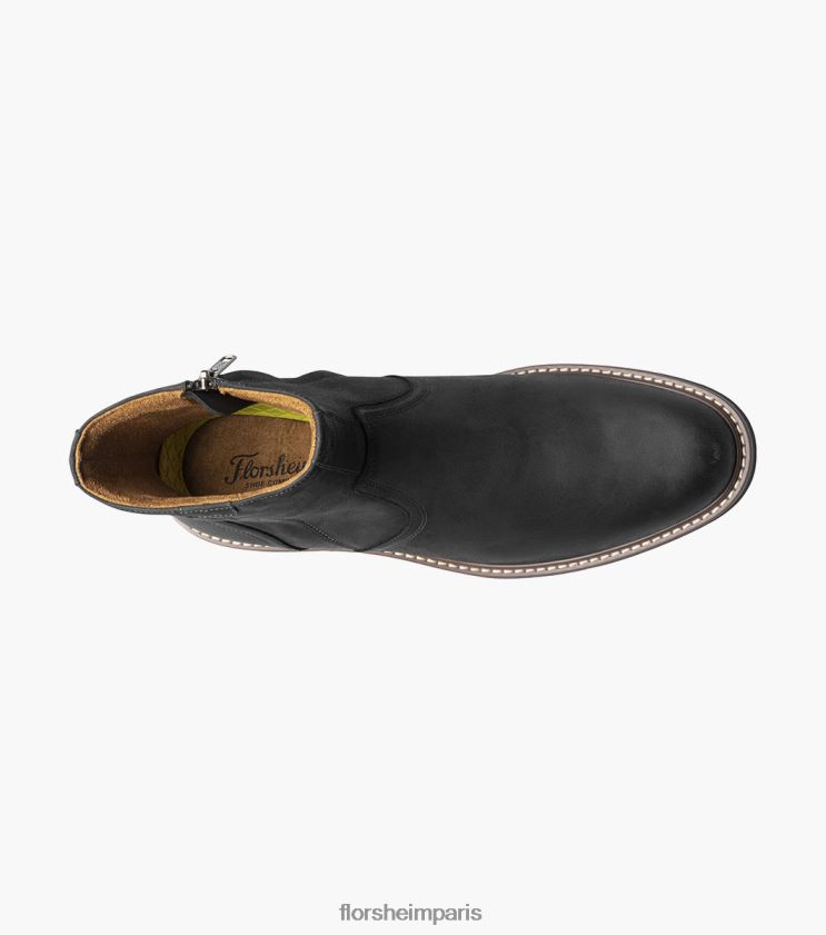botte norwalk à bout uni et zip latéral Florsheim Hommes TBZJJL61 chaussure ch noir