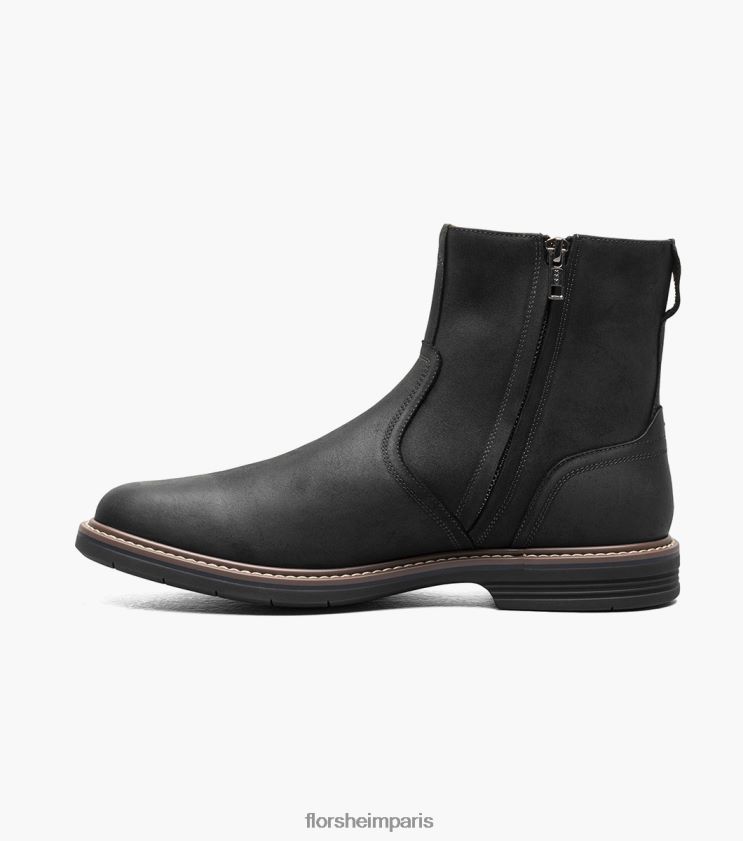 botte norwalk à bout uni et zip latéral Florsheim Hommes TBZJJL61 chaussure ch noir