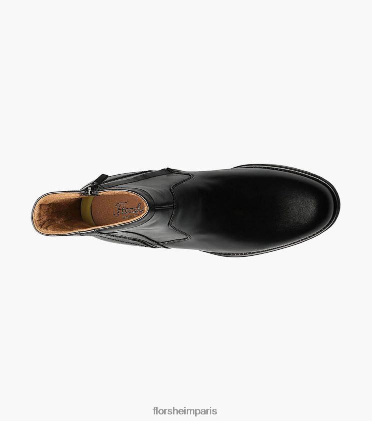 bottes zippées à bout uni midtown Florsheim Hommes TBZJJL204 chaussure noir