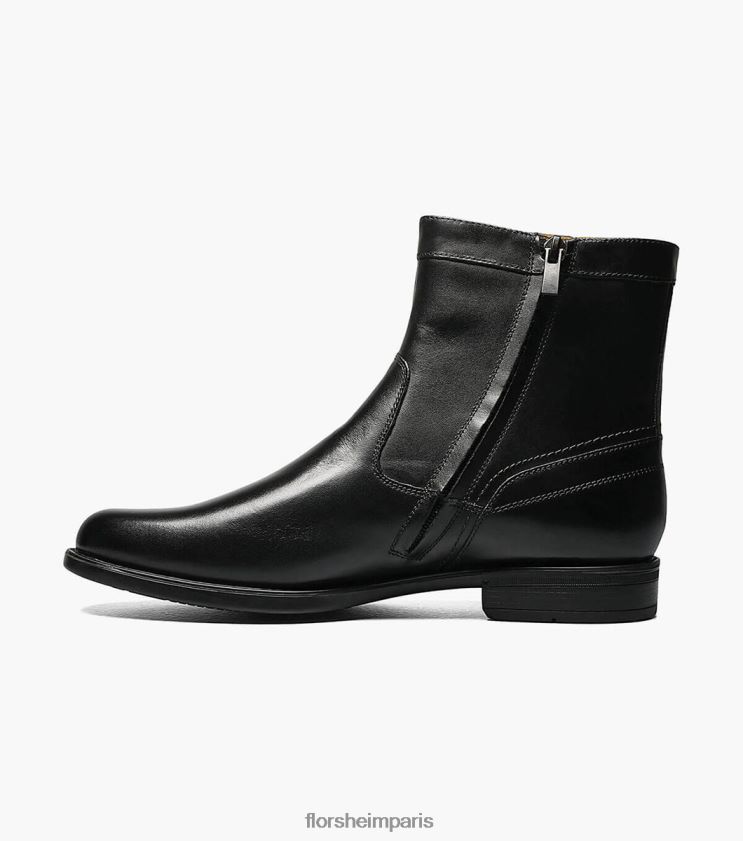 bottes zippées à bout uni midtown Florsheim Hommes TBZJJL204 chaussure noir