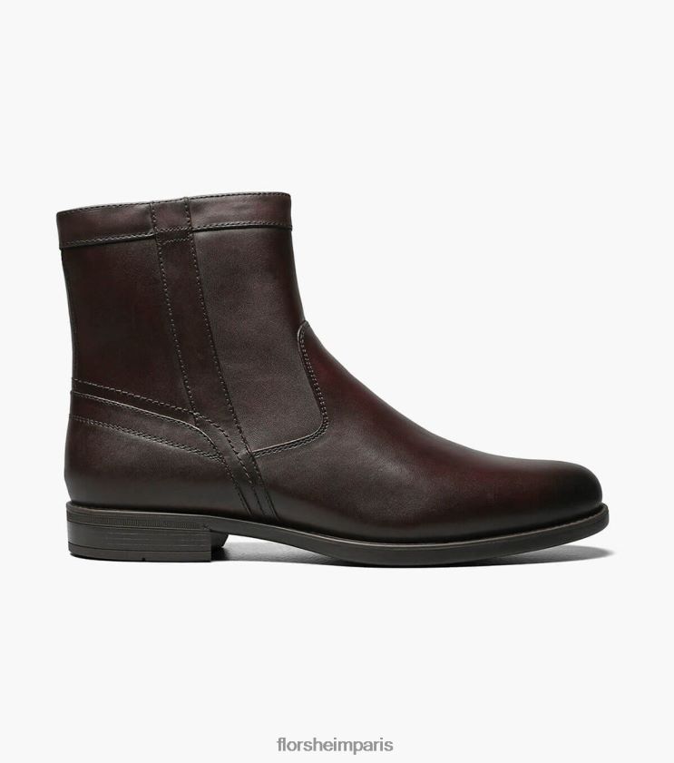 bottes zippées à bout uni midtown Florsheim Hommes TBZJJL205 chaussure brun