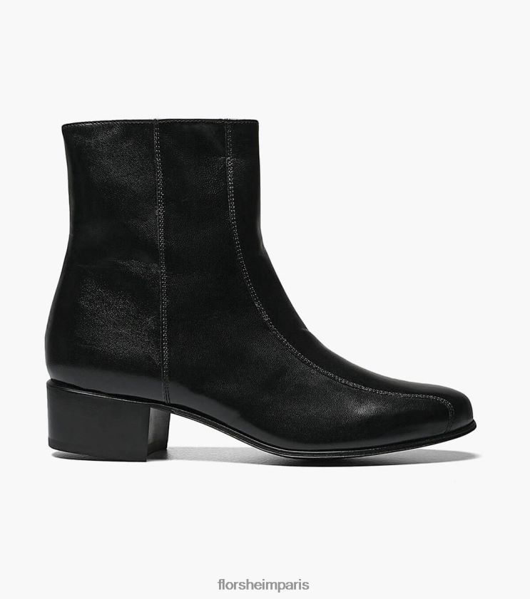 bottines zippées à bout de vélo Duke Florsheim Hommes TBZJJL246 chaussure noir