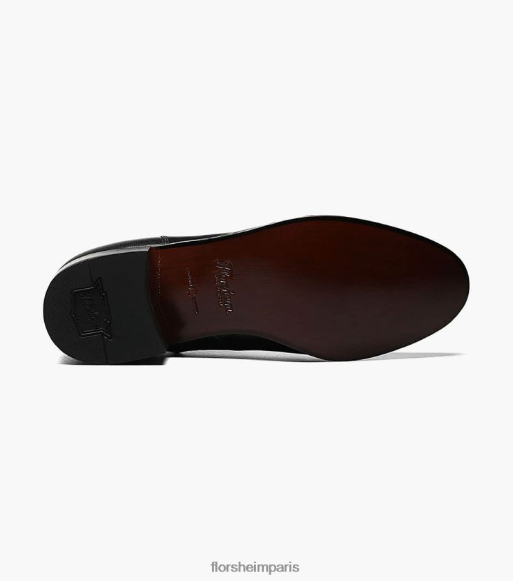 bottines zippées à bout de vélo Duke Florsheim Hommes TBZJJL246 chaussure noir