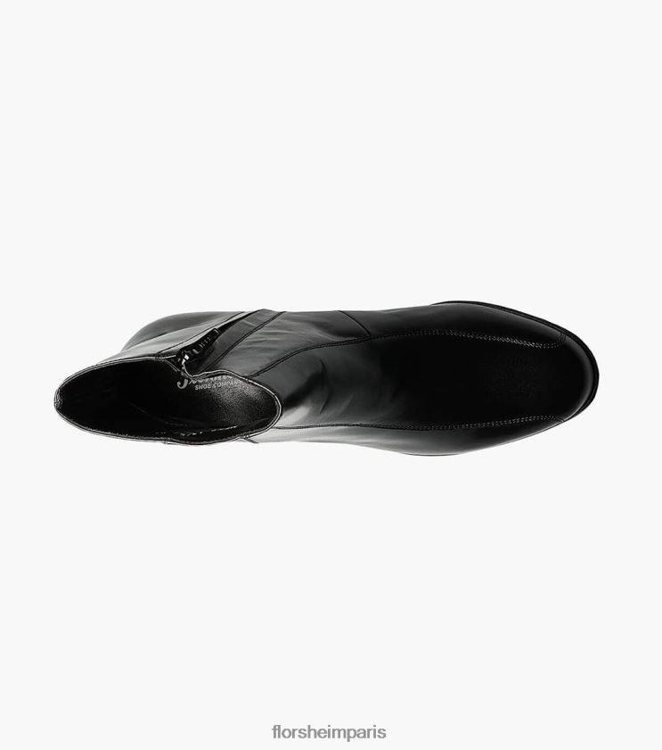 bottines zippées à bout de vélo Duke Florsheim Hommes TBZJJL246 chaussure noir
