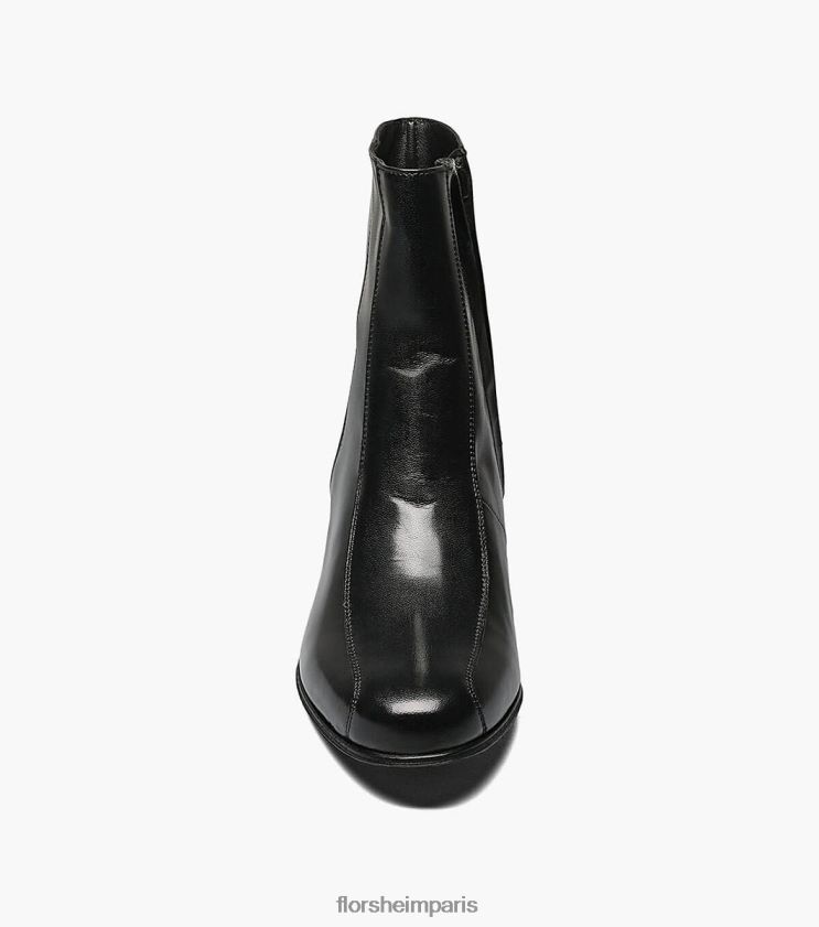 bottines zippées à bout de vélo Duke Florsheim Hommes TBZJJL246 chaussure noir