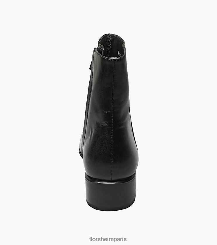 bottines zippées à bout de vélo Duke Florsheim Hommes TBZJJL246 chaussure noir