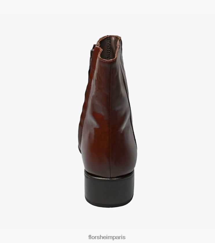 bottines zippées à bout de vélo Duke Florsheim Hommes TBZJJL247 chaussure Cognac