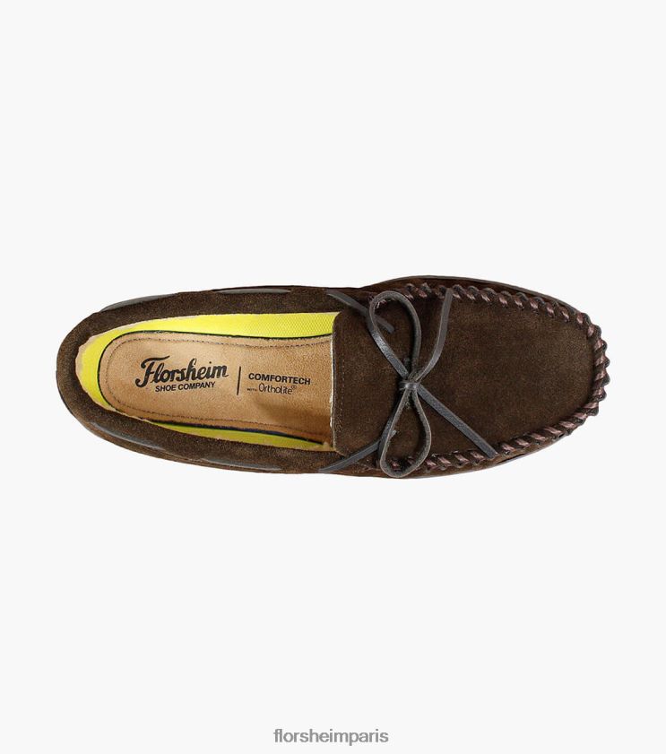 pantoufle cozzy moc toe Florsheim Hommes TBZJJL383 chaussure chocolat