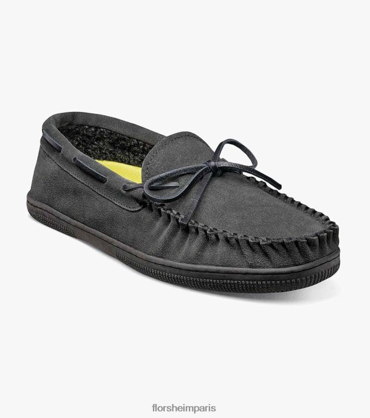 pantoufle cozzy moc toe Florsheim Hommes TBZJJL385 chaussure daim gris