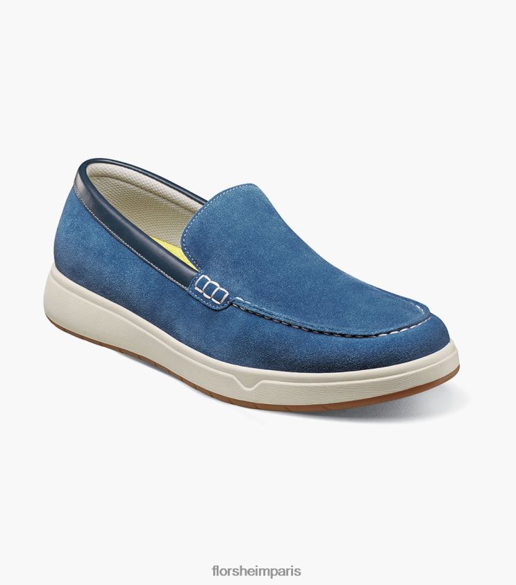 heist 2 moc toe mocassins vénitiens Florsheim Hommes TBZJJL28 chaussure daim bleu
