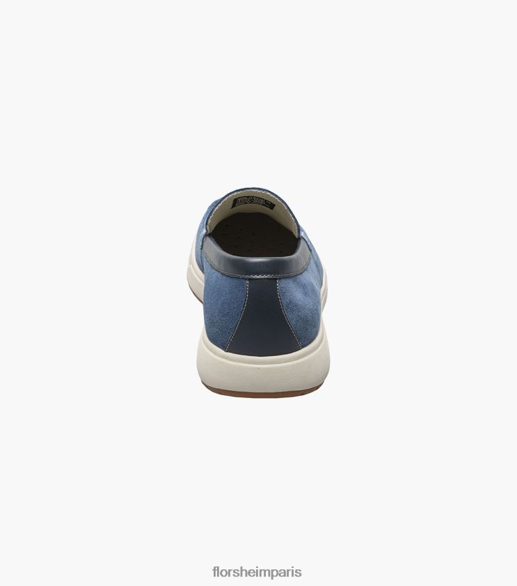 heist 2 moc toe mocassins vénitiens Florsheim Hommes TBZJJL28 chaussure daim bleu