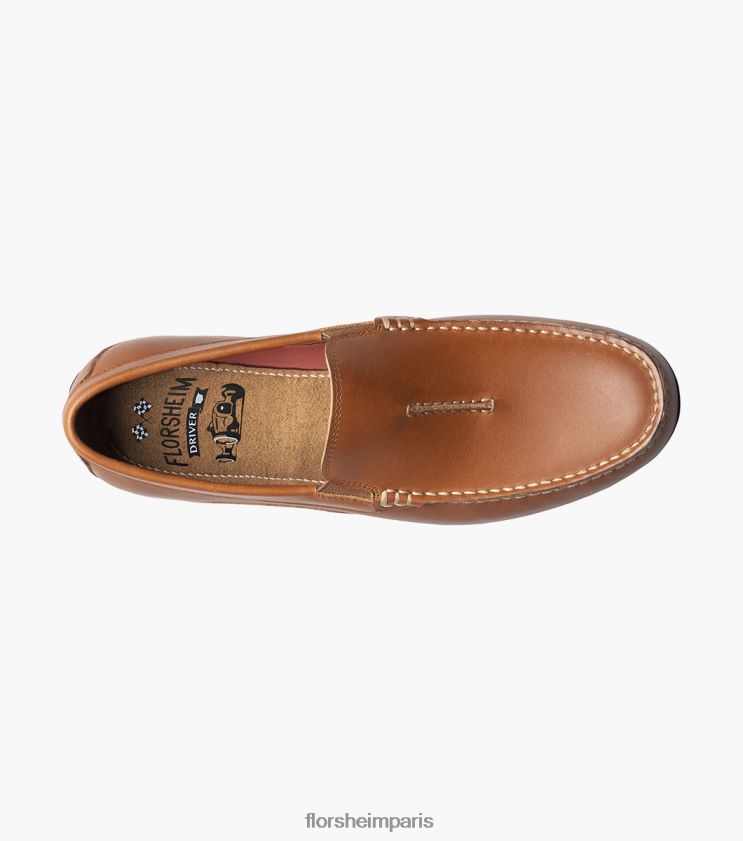 mocassin vénitien à bout moc papillon Florsheim Hommes TBZJJL106 chaussure bronzage de selle