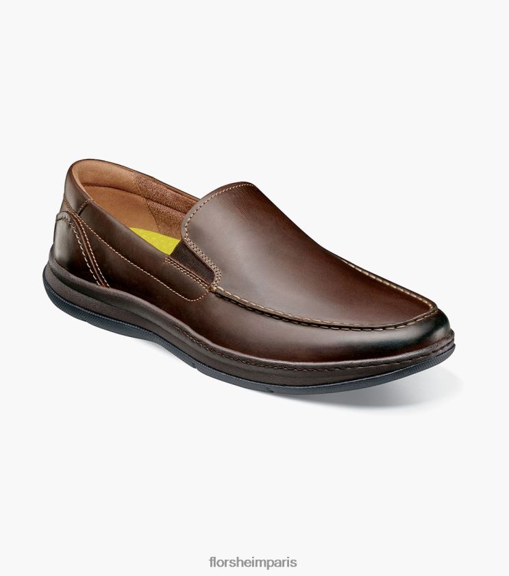 mocassin vénitien central à bout mocassin Florsheim Hommes TBZJJL64 chaussure ch marron